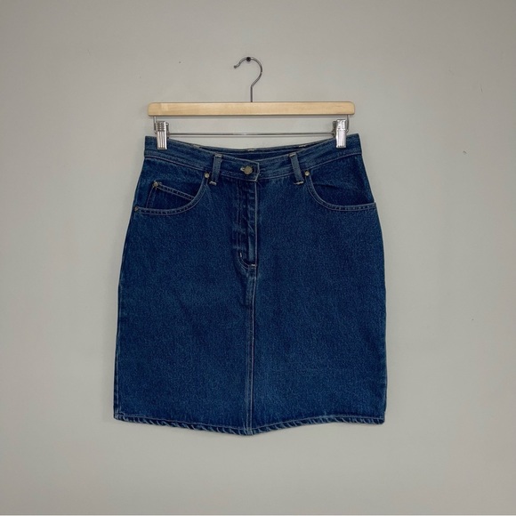 Bill Blass Vintage Denim Skirt Women’s Size 6 US Medium Blue Wash Jean High Rise - Picture 2 of 7